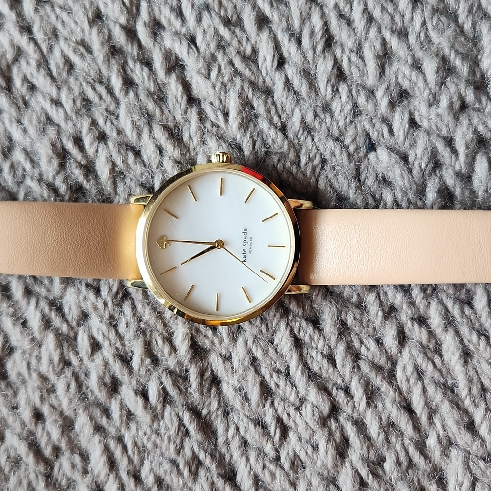 Kate Spade Tan and Gold Watch